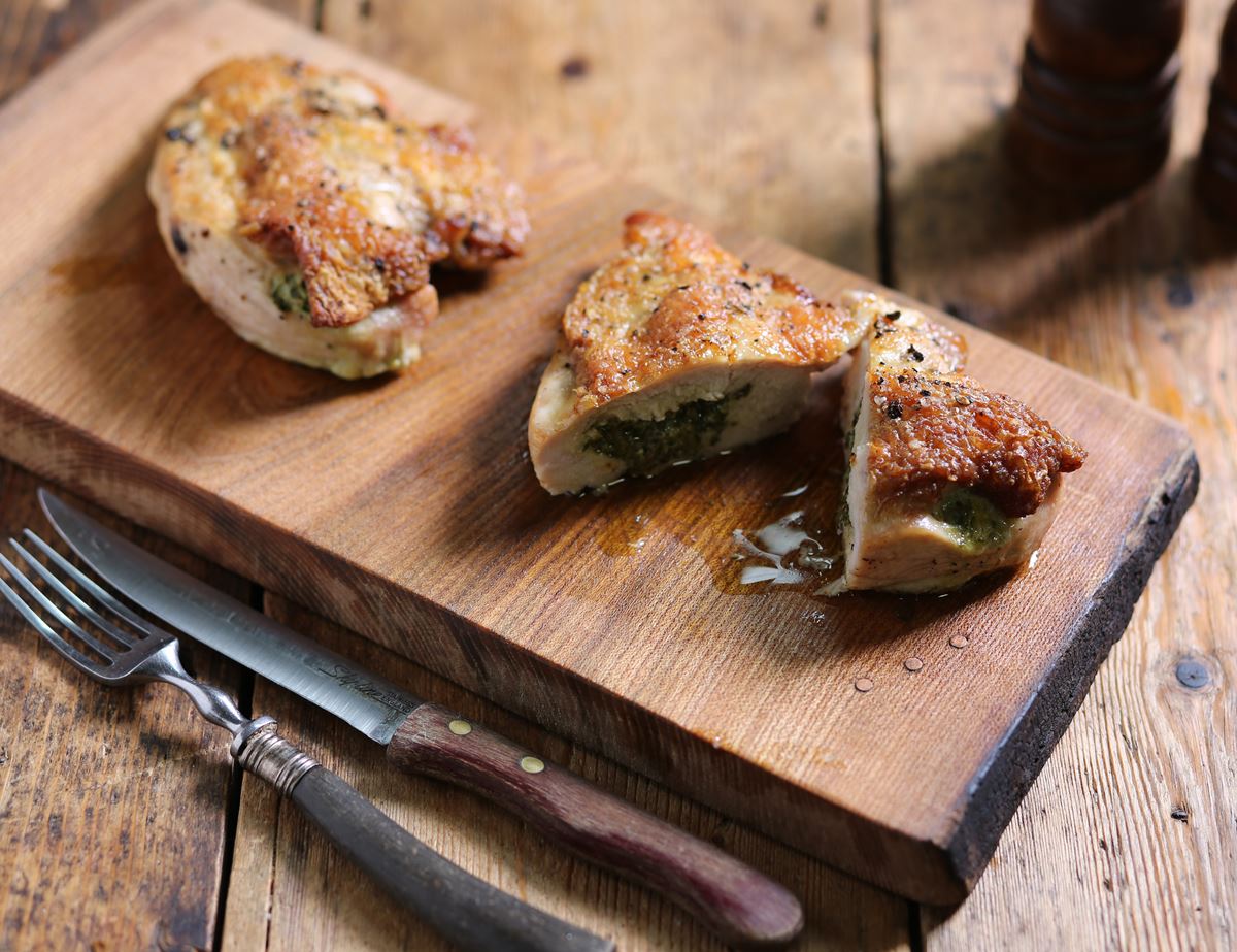 Naked Chicken Kyivs with Garlic & Parsley Butter