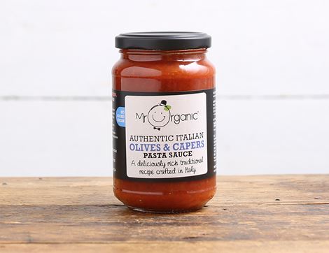 Tomato, Olive & Caper Pasta Sauce (Puttanesca), Organic, Mr Organic (350g)