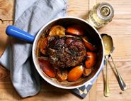 Roast Lamb Shoulder with Blood Oranges