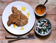 Sesame-Crusted Pork Escalopes with Orange & Ginger Sauce