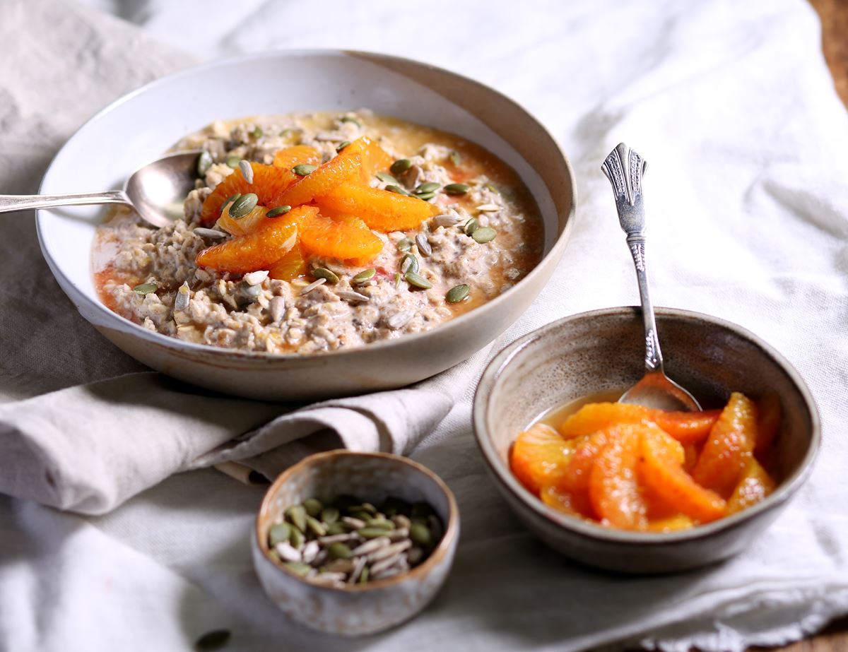 Overnight Oats with Blood Orange Compote