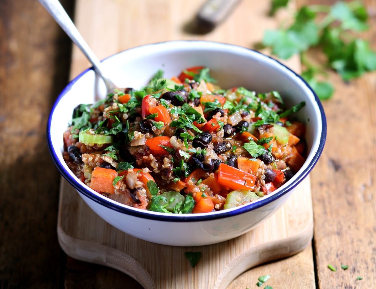 Black Bean & Quinoa Chilli