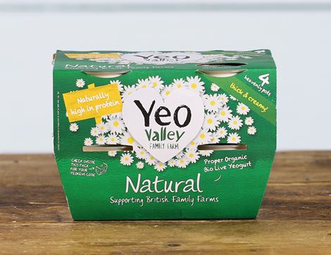 Natural Yogurt, Organic, Yeo Valley (4 x 120g)