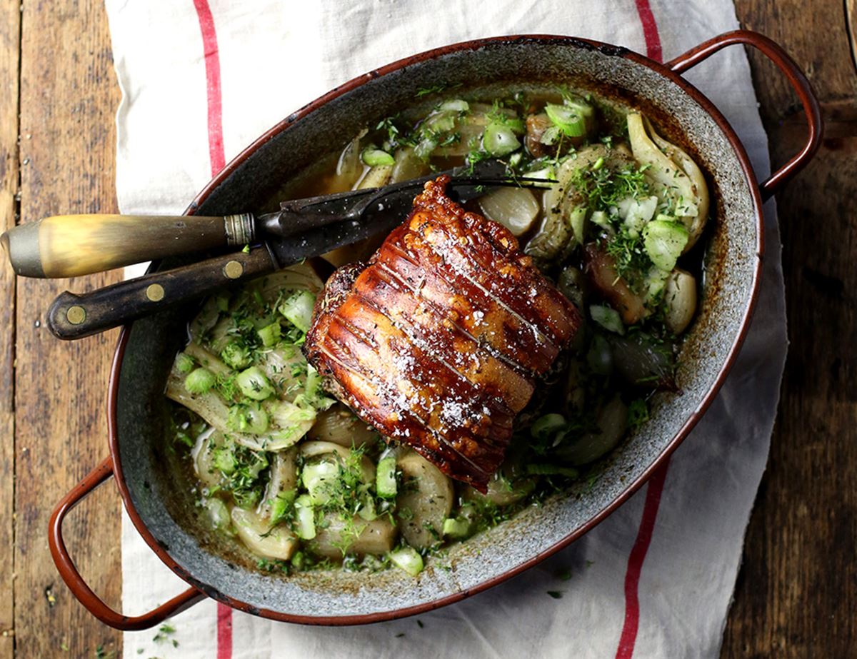 Pork Roast with Fennel & Honeyed Wine