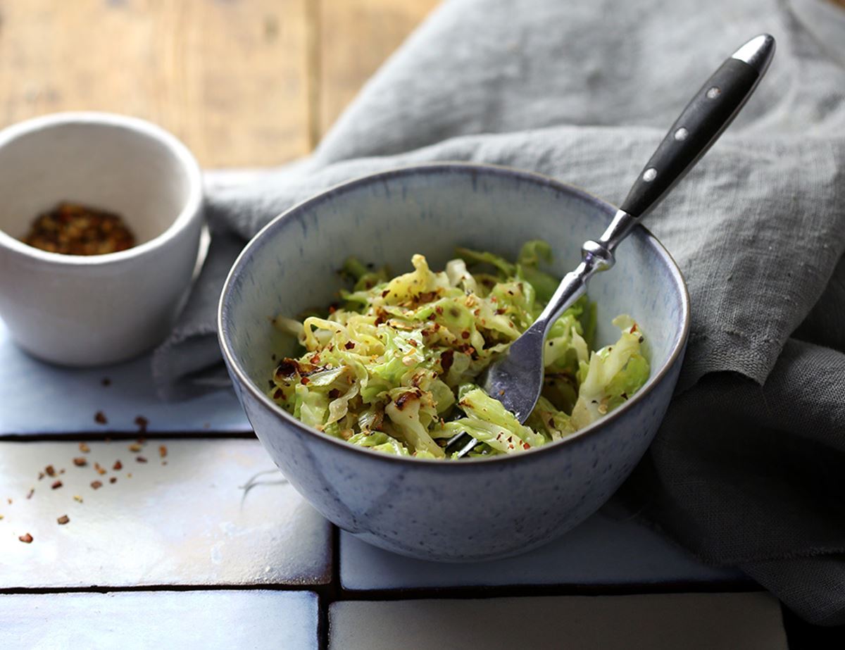 Coconut Cabbage with Cardamom & Chilli