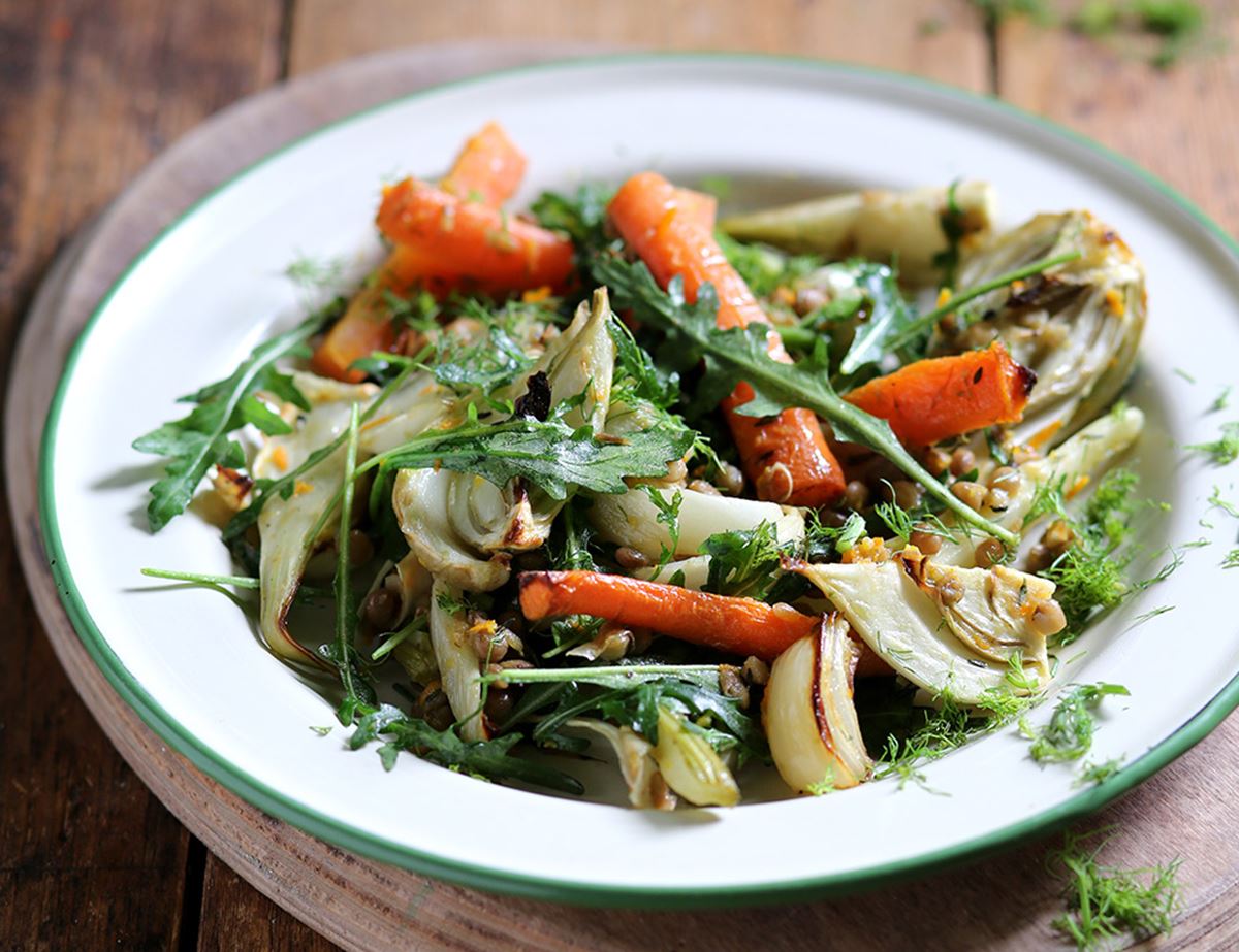 Honey Roast Fennel & Lentil Salad