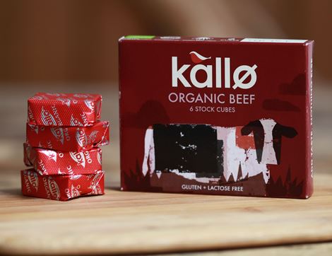 Beef Stock Cubes, Organic, Kallo (66g)