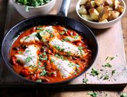 Puttanesca Poached Whiting with Roast Potatoes