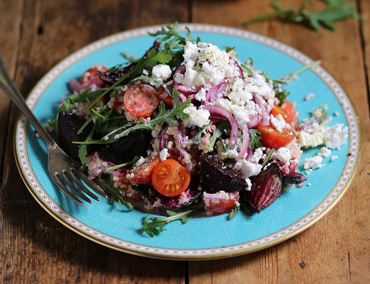 Roasted Baby Beet, Bergamot & Bulgar Salad