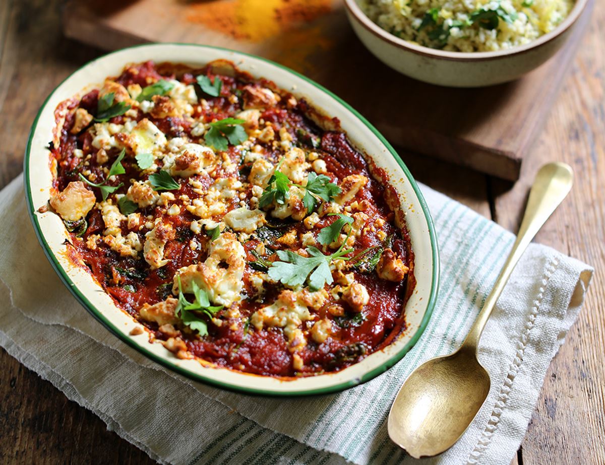 Layered Aubergine & Feta Bake