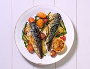 Grilled Mackerel with Heirloom Tomatoes & Samphire
