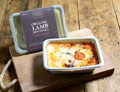 Lamb Moussaka, Organic, Pegoty Hedge (380g)