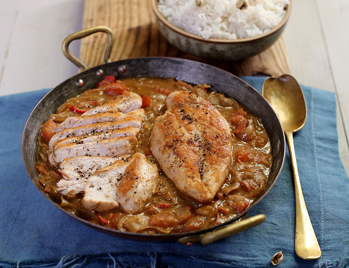 Speedy Butter Chicken with Cardamom Rice