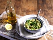 Wild Garlic Chickpea Mash