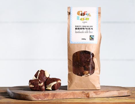 Brownie Mini Bites with White Chocolate, Organic, Cocoa Loco (200g)
