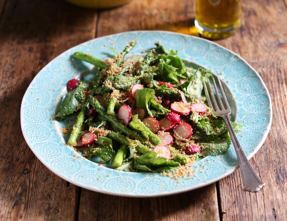 Griddled Asparagus, Shallot & Wild Garlic Salad