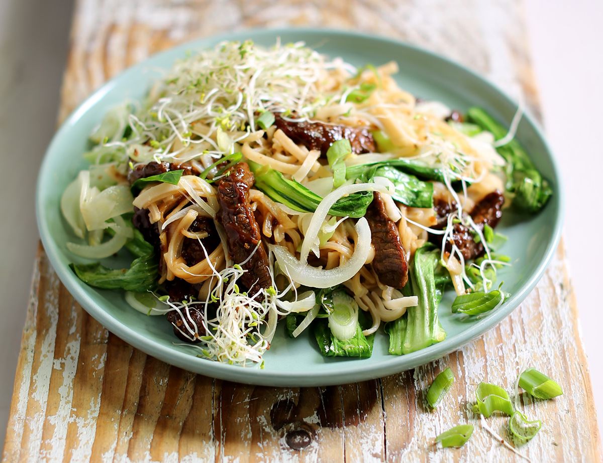 Speedy Sticky Beef Noodle Stir-Fry