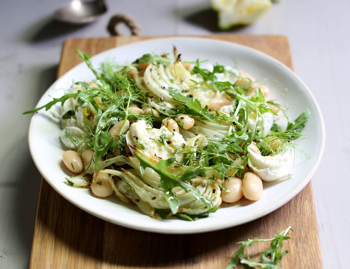 Roast Fennel, Mozzarella & Big Bean Salad