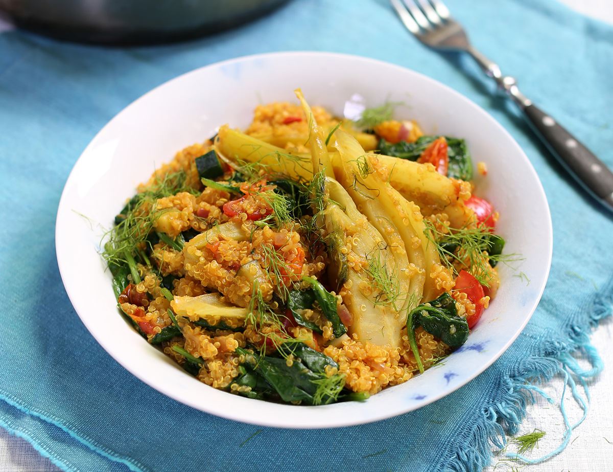 One Pan Quinoa with Spanish Spices