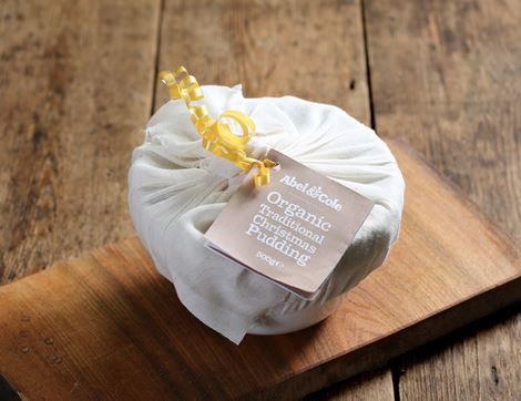 Traditional Christmas Pudding, in Ceramic Bowl, Organic, Abel & Cole (500g)