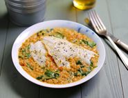 Haddock Braised with Curried Coconut Lentils