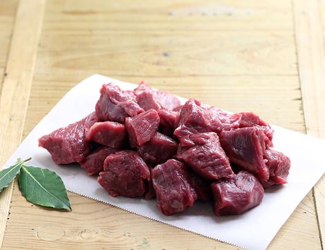 Stewing Steak, Diced, Organic, Abel & Cole (400g)