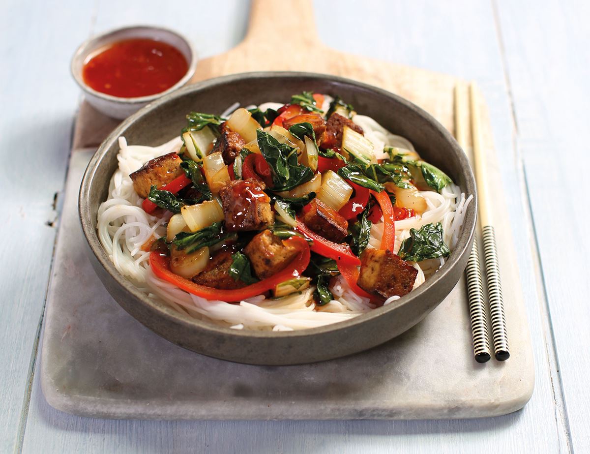 Tofu Noodles with Sweet Chilli Sauce