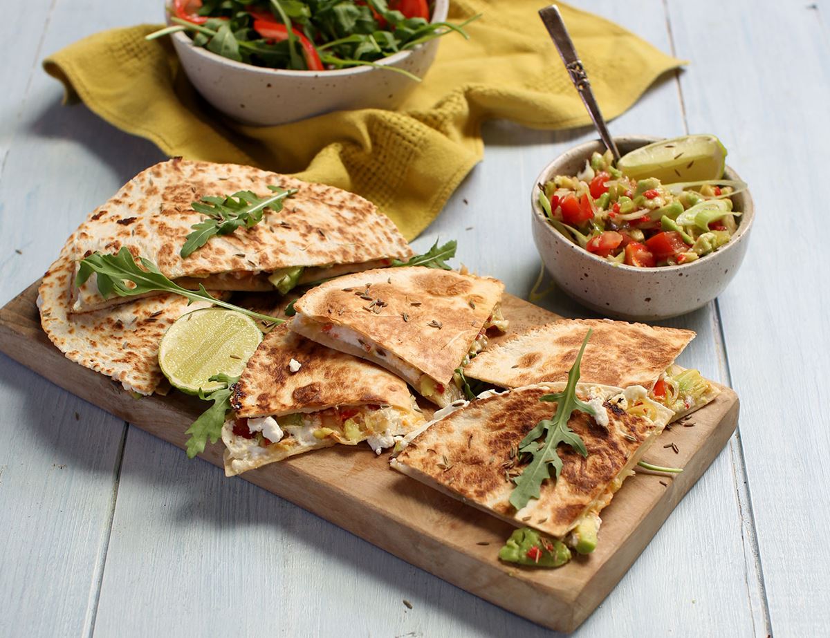 Guacamole & Goat's Cheese Quesadillas