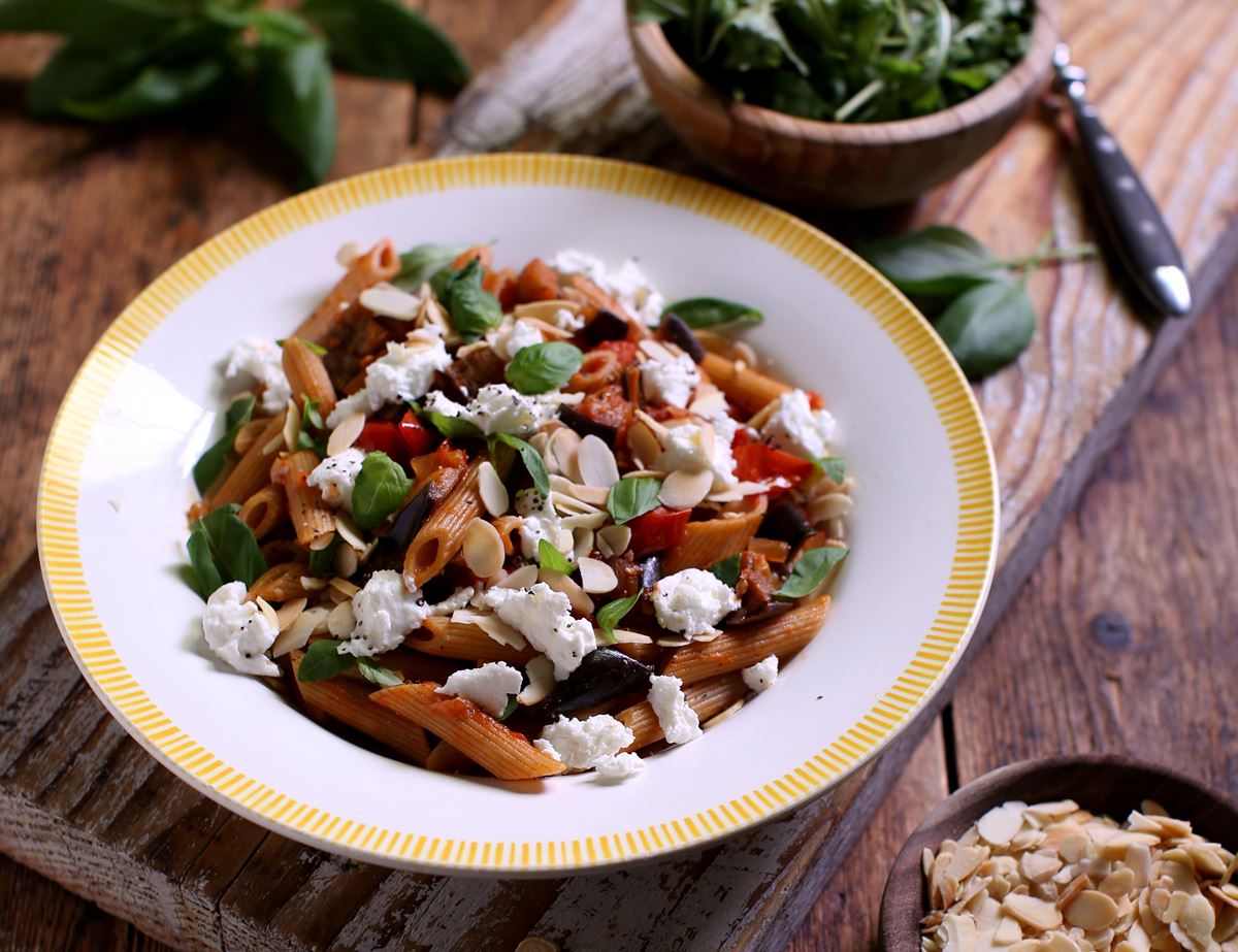 Goat's Cheese & Aubergine Penne