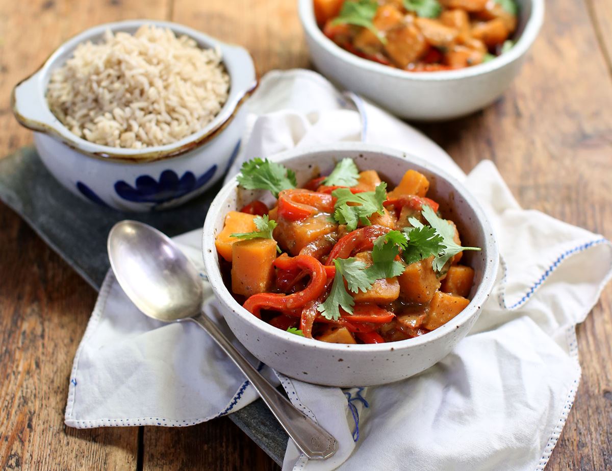 Thai Green Sweet Potato & Pepper Curry