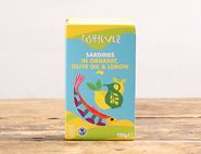 Whole Wild Sardines in Organic Olive Oil & Lemon, Fish4Ever (120g)
