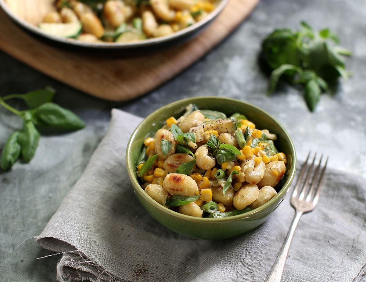One Pan Gnocchi with Creamy Autumn Vegetables