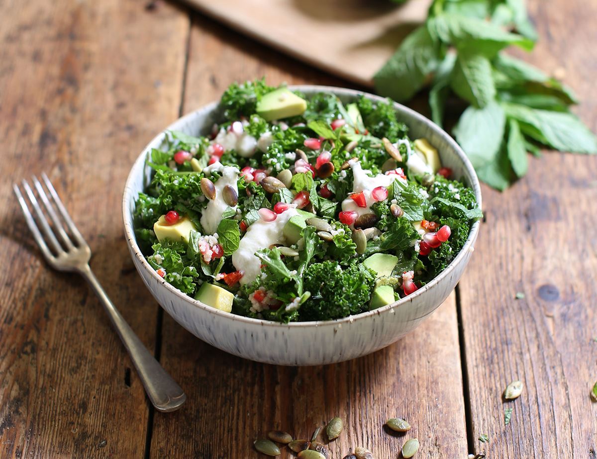 Kale, Avocado & Pomegranate Salad