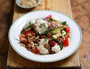 Courgette, Borlotti Bean & Ricotta Salad