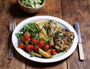 Chicken & Chips with a Garlic Butter Glaze