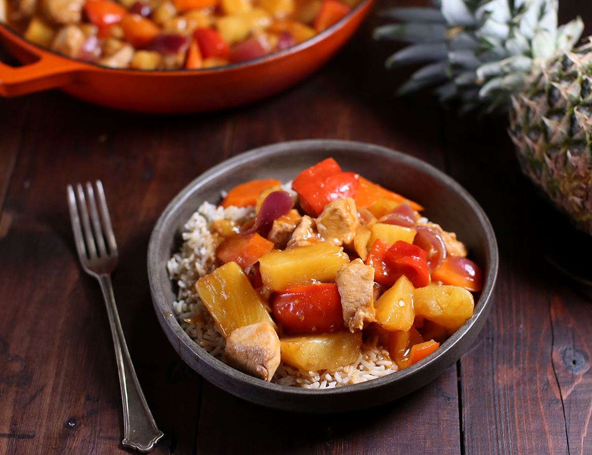 Sweet & Sour Pineapple Chicken with Rice