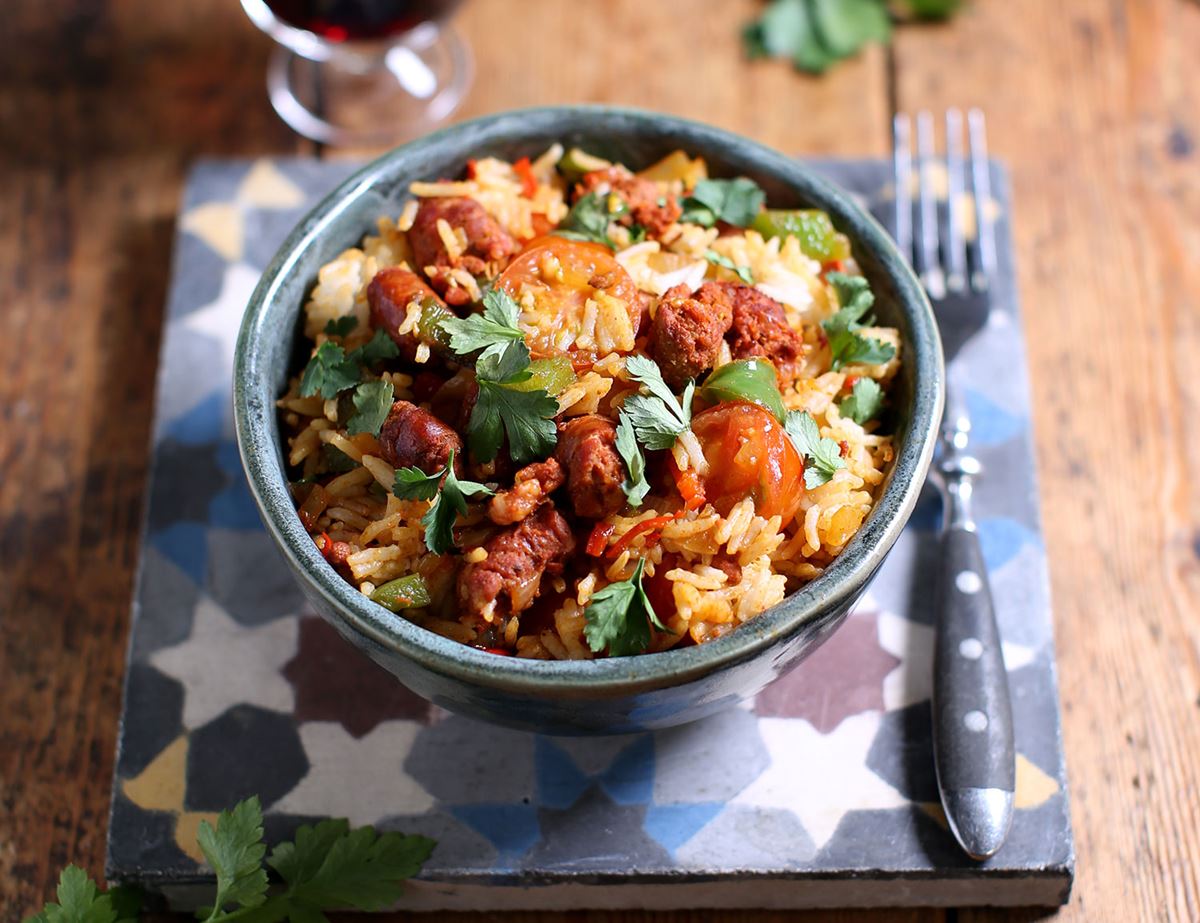 Chorizo, Pepper & Tomato Fried Rice