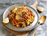 Roasted Cauliflower, Pepper & Chickpea Stew