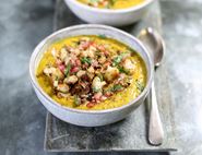 Dal Soup with Cauliflower & Pomegranate