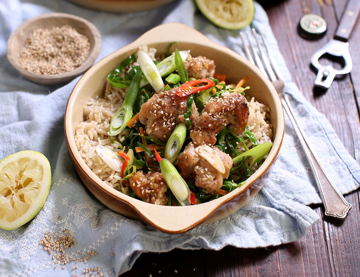 Lemon & Chilli Chicken with Brown Rice