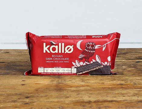 Dark Chocolate Rice Cake Thins, Organic, Kallo (90g)
