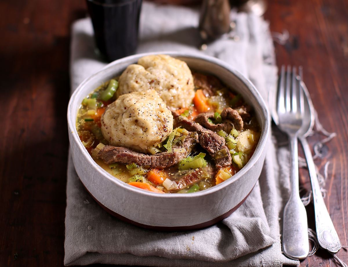 Beef Stew & Horseradish Dumplings