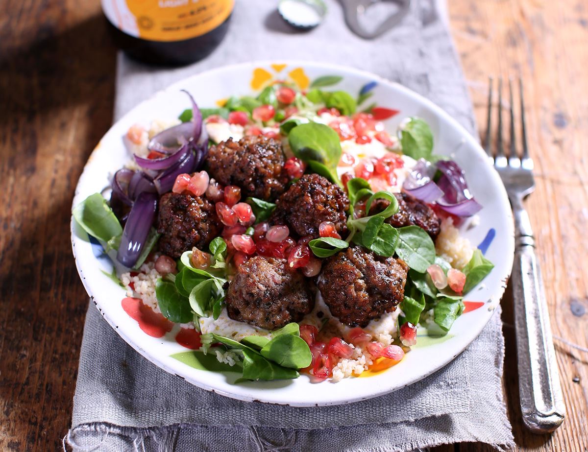 Lamb Meatballs with Harissa Yogurt