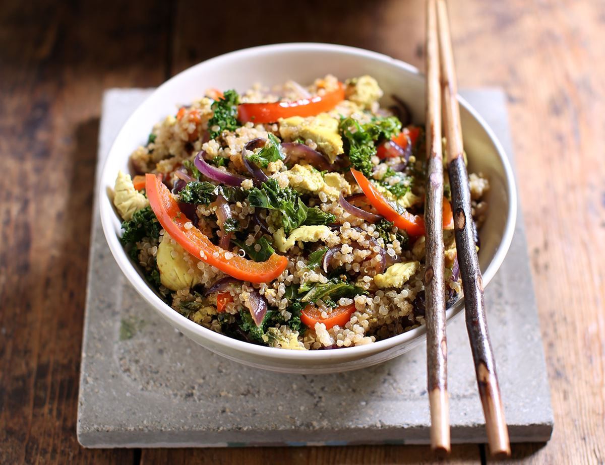 Scrambled Tofu with Kale & Quinoa