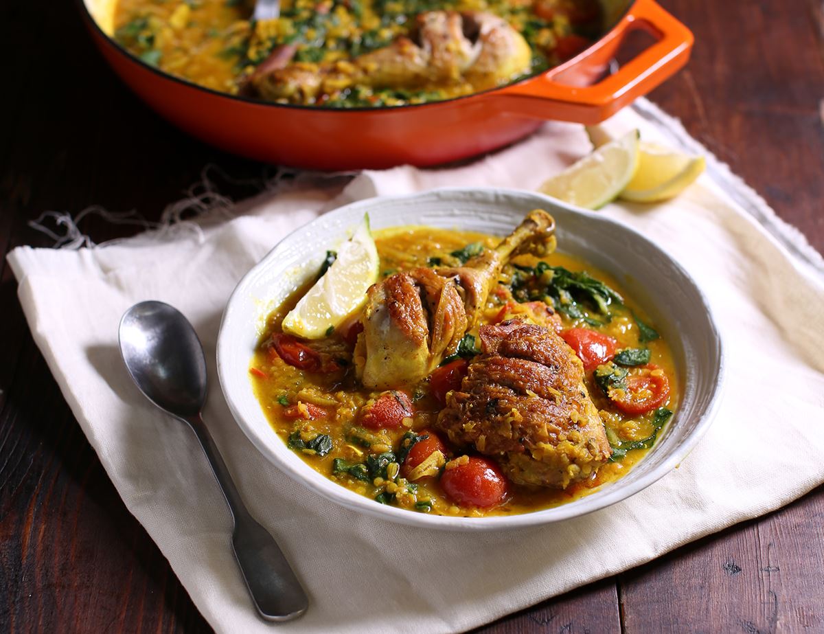 Turmeric Chicken & Lentil Stew