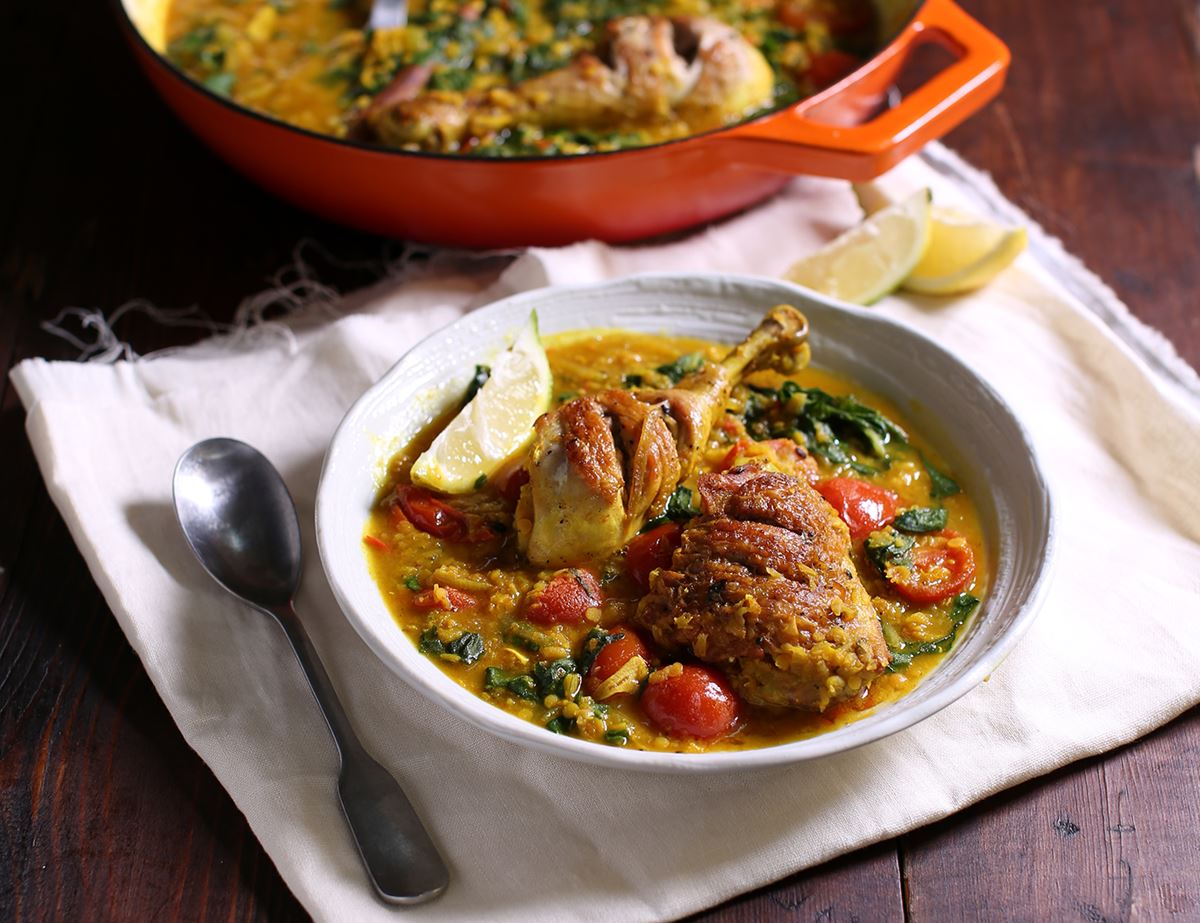 Turmeric Chicken & Lentil Stew