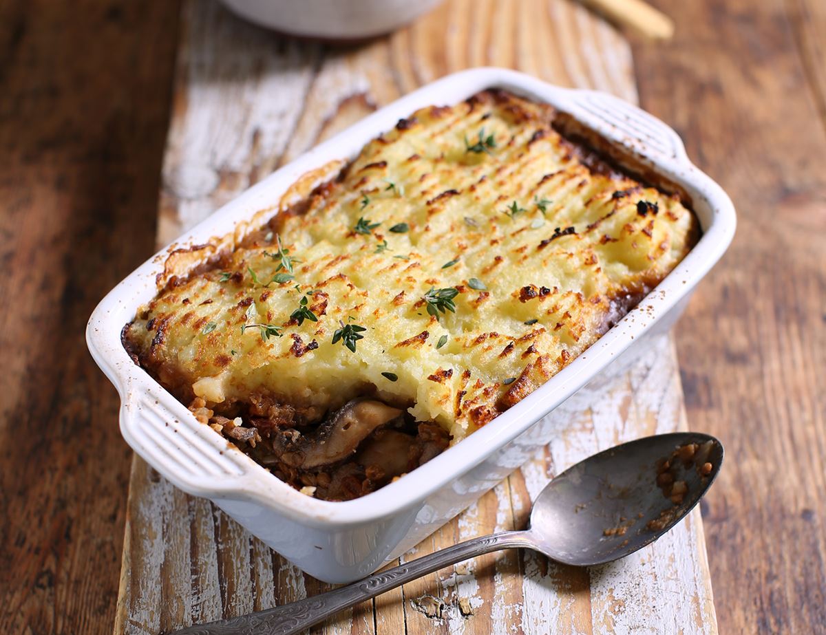 Lentil & Mushroom Cottage Pie