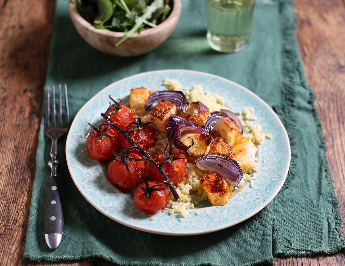 Halloumi, Honey & Harissa Skewers