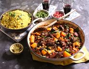 Saffron Venison, Squash & Pomegranate Tagine