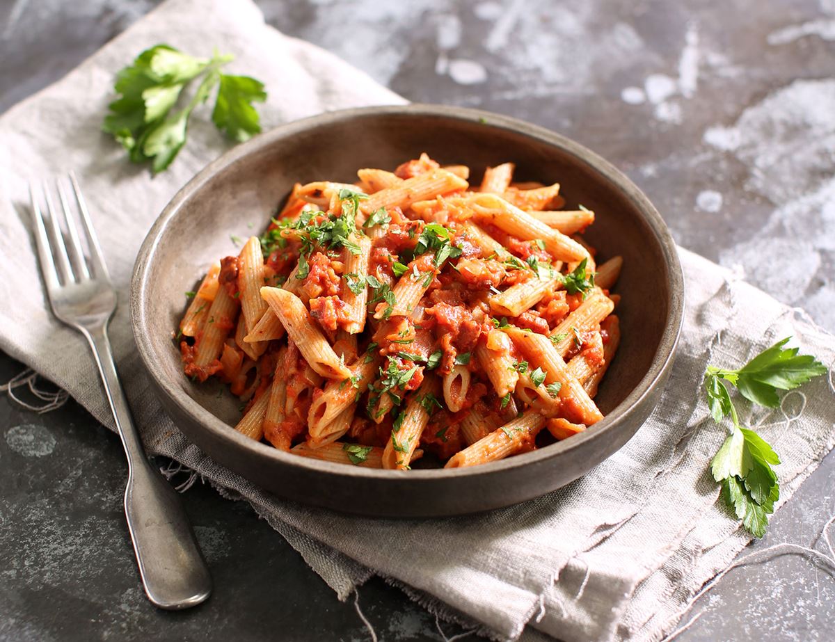 Creamy Tomato & Bacon Penne